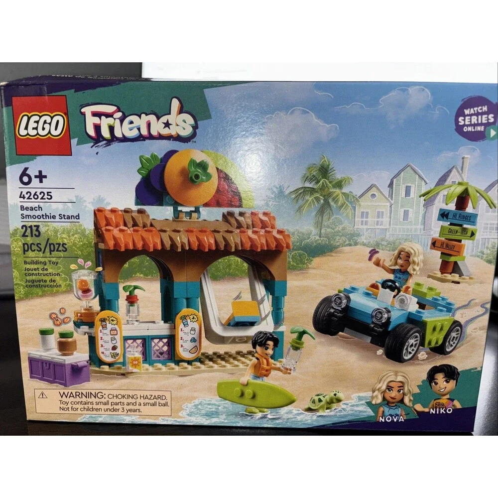 New LEGO FRIENDS: Beach Smoothie Stand (42625) 213 Pieces. Retiring Soon!